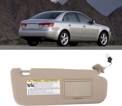 Sun Visor Assembly Car Sun Visor Car Inside Sun Visor With Makeup Mirror 852013K010QD Replacement for Hyundai Sonata 2006‑2008(Left) (Left) in Saudi Arabia