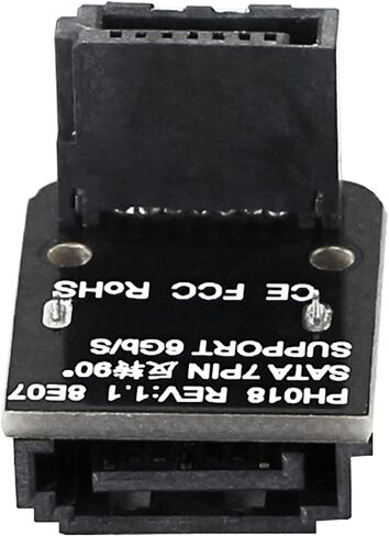 محول SATA 270 درجة من CERRXIAN، محول SATA 7Pin ذكر إلى أنثى بزاوية سفلية لأجهزة الكمبيوتر المكتبية الأم SSD HDD (أسفل/خلفي) (عبوتان) in Saudi Arabia