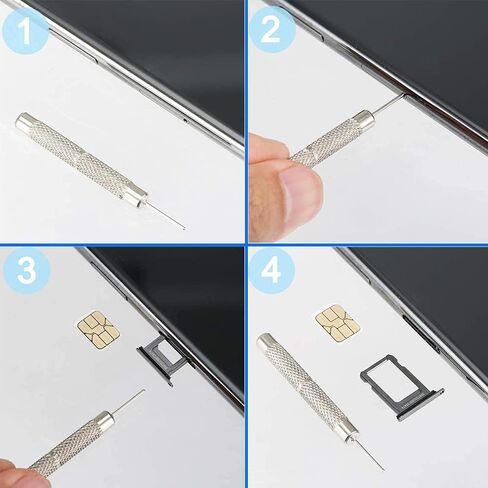 MMOBIEL 8 Pcs SIM Card Removal Tool Set for Smartphones 6 x Ejector Tool - 2 x Cleaning Cloth in Saudi Arabia