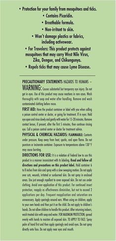 الجذعية يطرد البعوض والقراد، طارد البعوض ورذاذ القراد، رذاذ الحشرات بيكاريدين، خالي من العطور، 6 أونصة in Kuwait