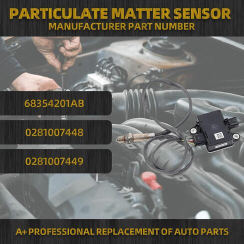 مستشعر المواد الجسيمية من داسبيكان ديزل PM متوافق مع 2019-2024 Ram 2500 3500 6.7L Cummins 4 Pins يستبدل #68354201AB 0281007448 0281007449 in Saudi Arabia