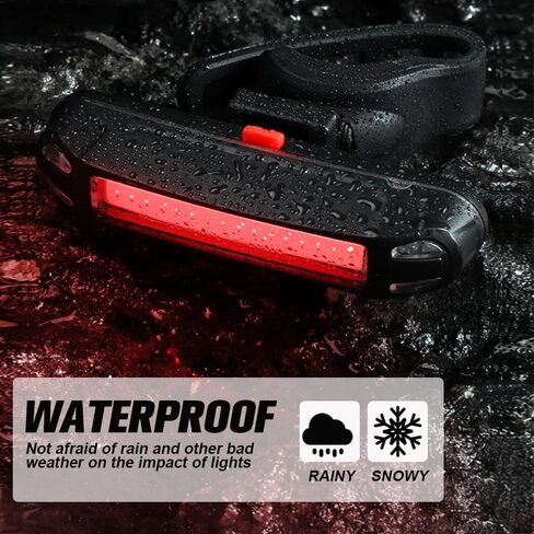 مصباح خلفي للدراجة قابل لإعادة الشحن USB من Chemini، أحمر/أزرق/أخضر 3 ألوان و7 أوضاع إضاءة للدراجة الخلفية مقاومة للماء لركوب الدراجات، وحقائب الظهر، وخوذة-عبوة واحدة in Kuwait