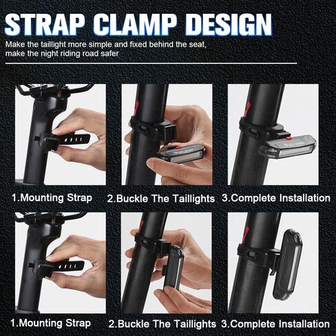 مصباح خلفي للدراجة قابل لإعادة الشحن USB من Chemini، أحمر/أزرق/أخضر 3 ألوان و7 أوضاع إضاءة للدراجة الخلفية مقاومة للماء لركوب الدراجات، وحقائب الظهر، وخوذة-عبوة واحدة in Kuwait