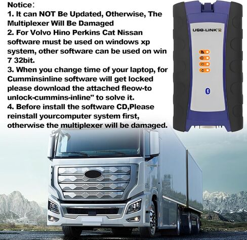 124032 أداة ماسح ضوئي تشخيصي متوافقة مع Nexiq USB Link 2، أداة تشخيص الماسح الضوئي لحفارة الشاحنات العالمية من Nexiq لـ Nexiq USB Link 2 محول واجهة بلوتوث للشاحنة الثقيلة in Kuwait