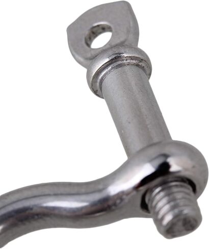 BQLZR Sailing Rigging Shackles D Shaped Bow Shackle M4 Silver 304 Stainless Steel Rustproof Screw Pin Anchor Bow Shackle Clevis European Style Pack of 5 in Saudi Arabia