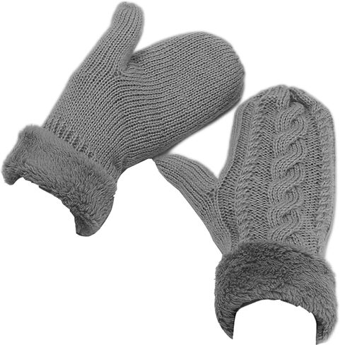 Winter Cold Weather Mittens Gloves Warm Knitted Gloves Sherpa Fleece Lined Gloves for Women Girls in Saudi Arabia