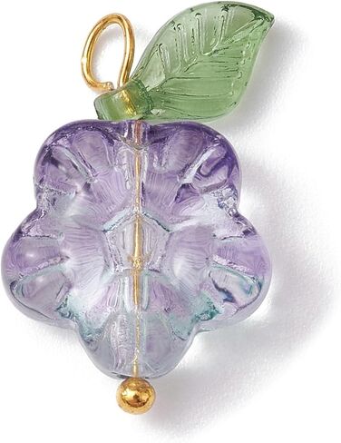 Airssory 80pcs/Box 4 Colors Handmade Czech Lampwork Glass Crystal Green Leaf Charms Pendants Leaf for Bracelet Mother's Day Jewelry Making - 18x11mm in Kuwait