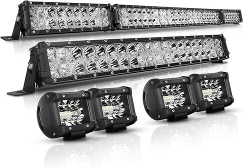 Autofeel LED Light Bar 42 Inch + 22 Inch + 4PCS 4 Inch 28000LM 6000K Light Bar Kit with DRL Function Flood Spot Combo Offroad Driving Light for Pickup SUV ATV UTV in Saudi Arabia