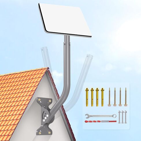 حامل Starlink قابل للتعديل، طقم تركيب Starlink، طقم تثبيت على الحائط Starlink مع محول تثبيت Starlink متوافق مع V2 Starlink، حامل حائط طويل Starlink للجدار أو السقف أو التركيب in Kuwait