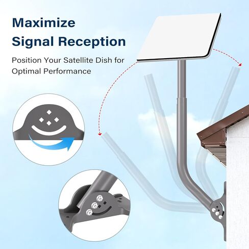 حامل Starlink قابل للتعديل، طقم تركيب Starlink، طقم تثبيت على الحائط Starlink مع محول تثبيت Starlink متوافق مع V2 Starlink، حامل حائط طويل Starlink للجدار أو السقف أو التركيب in Kuwait