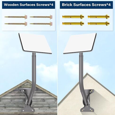 حامل Starlink قابل للتعديل، طقم تركيب Starlink، طقم تثبيت على الحائط Starlink مع محول تثبيت Starlink متوافق مع V2 Starlink، حامل حائط طويل Starlink للجدار أو السقف أو التركيب in Kuwait