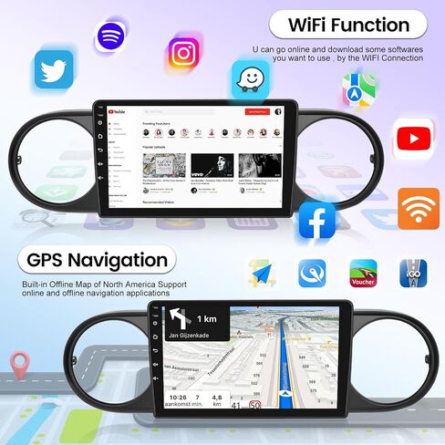 [8 Core 4+64G] Android Car Radio for Toyota Scion xB 2007-2019 - 9 Inch 1280 * 720 IPS Touchscreen Car Stereo - Wireless Carplay and Android Auto - DSP 32EQ / GPS/WiFi + AHD Backup Camera in Saudi Arabia