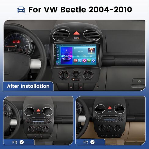 [2G+64G] 2024 ستيريو Android الجديد لسيارة VW Volkswagen Beetle 2004-2010، شاشة لمس 9 بوصة لاسلكية Apple Carplay Android Auto Radio مع نظام تحديد المواقع العالمي (GPS) وكاميرا احتياطية WiFi Bluetooth in Saudi Arabia