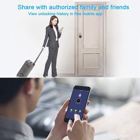 Fingerprint Padlock, Bluetooth Lock, Mobile APP, MEGAFEIS Smart Padlock with Keyless Biometric, Water Resistant, Suitable for Gym, Sports, Bike, School, Fence and Storage(Black) in Saudi Arabia