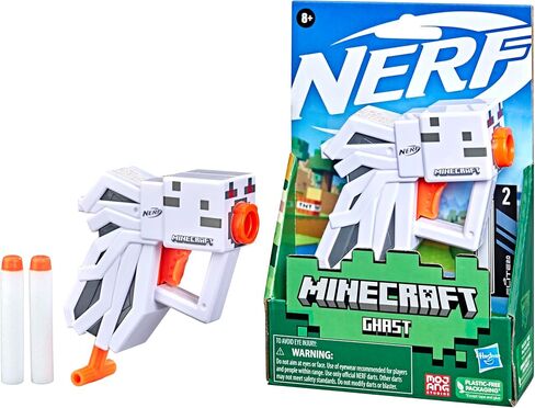 مسدس NERF MicroShots Minecraft Ghast Mini Blaster، يتضمن 2 سهام النخبة الرسمية، وأشياء تخزين عيد الميلاد، وتصميم Minecraft Ghast Mob صغير in Saudi Arabia