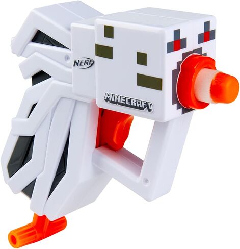 مسدس NERF MicroShots Minecraft Ghast Mini Blaster، يتضمن 2 سهام النخبة الرسمية، وأشياء تخزين عيد الميلاد، وتصميم Minecraft Ghast Mob صغير in Saudi Arabia