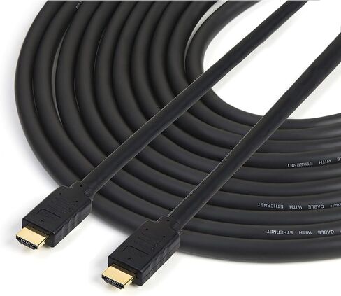 StarTech 50ft Active HDMI 2.0 Cable, 4K 60Hz, HDR, 18Gbps, Black in Saudi Arabia