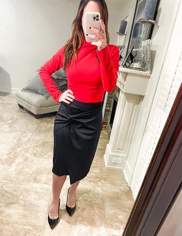 Kate Kasin 2 Piece Pencil Skirts for Women High Waist Business Skirt Black Medium in Saudi Arabia