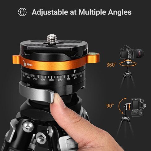 TARION Compact Travel Tripod for Camera: Portable Lightweight Camera Tripod Stand for Backpacking Unique Bowl Tripod + Ball Head Quick Release System Aluminum Photography Tripod 60in/152cm Tall QOBRA in Saudi Arabia