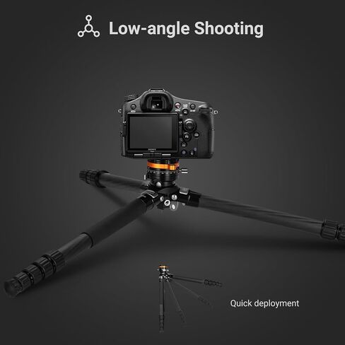 TARION Compact Travel Tripod for Camera: Portable Lightweight Camera Tripod Stand for Backpacking Unique Bowl Tripod + Ball Head Quick Release System Aluminum Photography Tripod 60in/152cm Tall QOBRA in Saudi Arabia