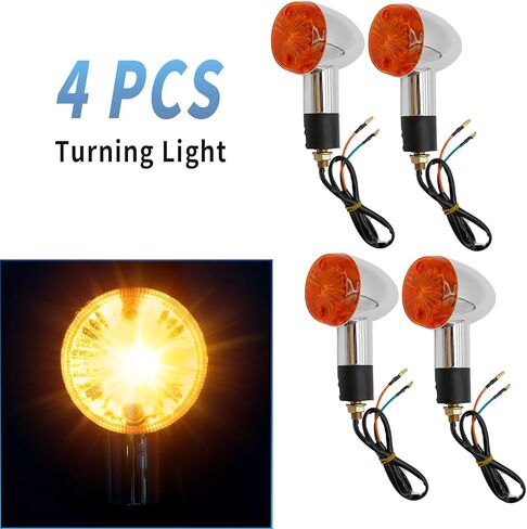 4 قطعة دراجة نارية بدوره أضواء الإشارة LED رصاصة بدوره إشارات العالمي الجبهة الخلفية أضواء المؤشر استبدال لياماها كاواساكي هوندا سوزوكي العنبر in Kuwait