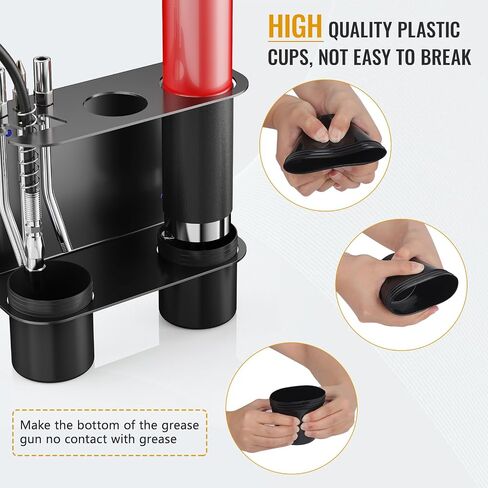 LCGP Grease Gun Holder Wall Mounted Grease Gun Storage Organizer for Garages, Shop Trailers with Removable Drip Cups in Saudi Arabia