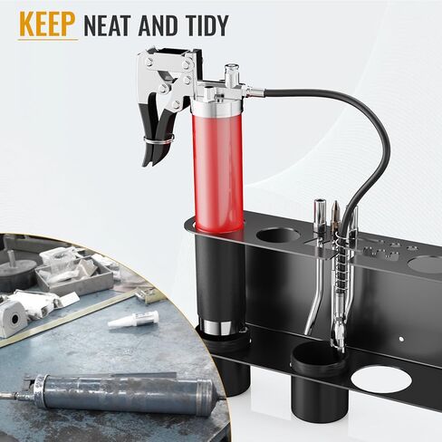 LCGP Grease Gun Holder Wall Mounted Grease Gun Storage Organizer for Garages, Shop Trailers with Removable Drip Cups in Saudi Arabia