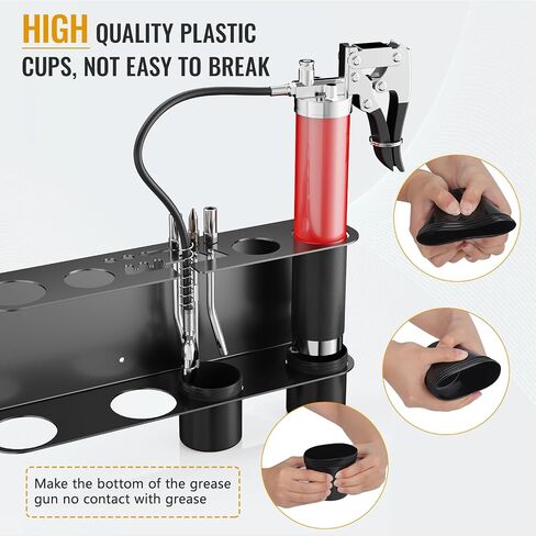 LCGP Grease Gun Holder Wall Mounted Grease Gun Storage Organizer for Garages, Shop Trailers with Removable Drip Cups in Saudi Arabia
