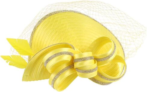 Tea Party Fascinator Hat for Women Kentucky Headwear Derby Pillbox Church Hat for Cocktail in Saudi Arabia