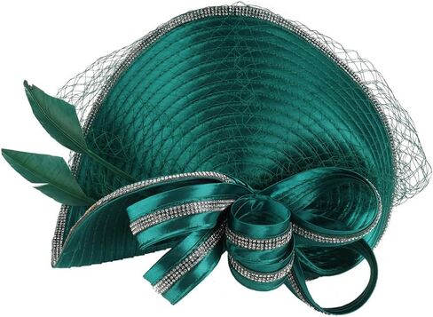 Tea Party Fascinator Hat for Women Kentucky Headwear Derby Pillbox Church Hat for Cocktail in Saudi Arabia