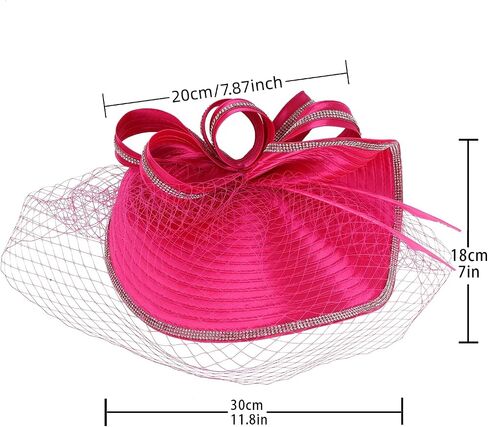 Tea Party Fascinator Hat for Women Kentucky Headwear Derby Pillbox Church Hat for Cocktail in Saudi Arabia
