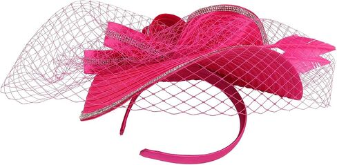 Tea Party Fascinator Hat for Women Kentucky Headwear Derby Pillbox Church Hat for Cocktail in Saudi Arabia