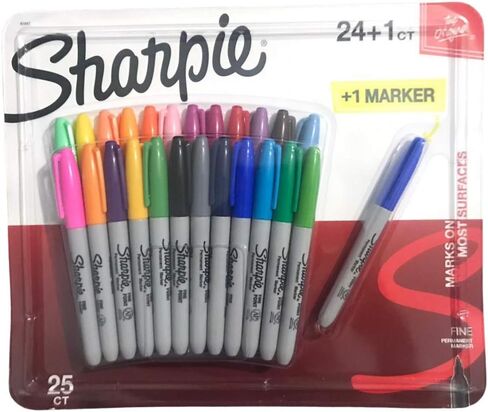 Sharpie Fine - The Original 24 Count +1 Bonus Pen Multicolored in Saudi Arabia