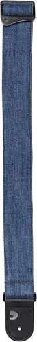 D'Addario Accessories Denim Guitar Strap - Guitar Accessories - Electric Guitar Strap, Acoustic Guitar Strap, Acoustic Electric Guitar Strap & Bass Guitar Strap - Blue in Saudi Arabia