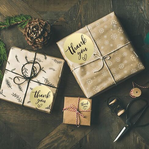 (3 Sizes-1.5") Matte Gold Thank You Stickers | 1.5 inch Thank You Labels Stickers Roll | 500 Golden Thank You Stickers Small Business | thank You for supporting my small business stickers (1.5 inch) in Saudi Arabia