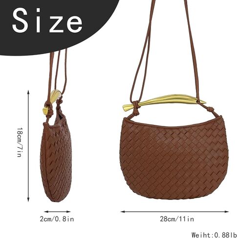 Woven Bag for Women, Vegan Leather Tote Bag Clutch Summer Beach Handbag and Purse Retro Handmade Shoulder Bag in Saudi Arabia
