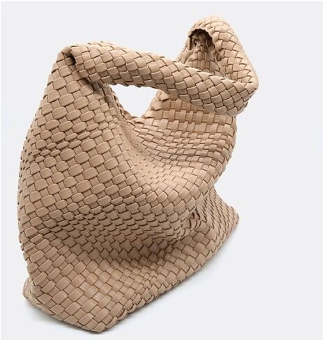 Woven Tote Bag for Women,Woven Bag Purses and Handbags,Hand-Woven Tote Handbag,Woven Shoulder Bag,Woven Leather Handbags in Saudi Arabia