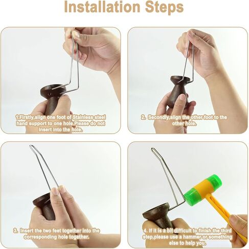 WH02 Wooden Magnet Painting Handle with Bases Coloring Wargame (Rubberwood - High) in Saudi Arabia