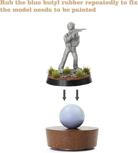 WH02 Wooden Magnet Painting Handle with Bases Coloring Wargame (Rubberwood - High) in Saudi Arabia