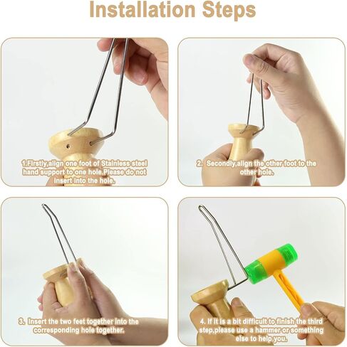 WH02 Wooden Magnet Painting Handle with Bases Coloring Wargame (Rubberwood - High) in Saudi Arabia