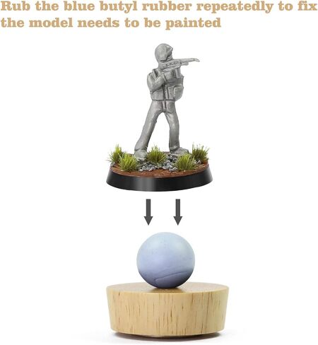 WH02 Wooden Magnet Painting Handle with Bases Coloring Wargame (Rubberwood - High) in Saudi Arabia