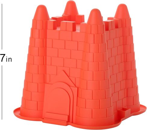 Dazmers 4 Pack Sand Castles Beach Buckets Toy Set,Colorful Sandcastle Mould Pails for Kids and Toddlers, Beach Party Summer Activities Fun (Round Castle) in Saudi Arabia