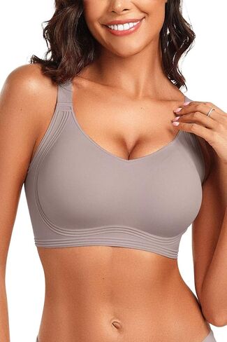 Vertvie Women's Seamless Wireless Push Up Bras with Support and Lift No Underwire Bralettes Full Coverage Sport Everyday Bra in Kuwait