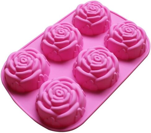 Leaf Silicone Oval Soap Mold Tray Homemade Edible Brownie DIY Tray Mould (Rose Soap) in Kuwait