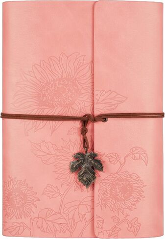 Billtigif Leather Journal Notebook, Refillable Journals for Writing, Vintage Travel Daily Notepad Journal to Write in, Gifts for Women Teen Girls, 100GSM Lined Paper (Brown, A6 5.1" x 7.2") in Saudi Arabia