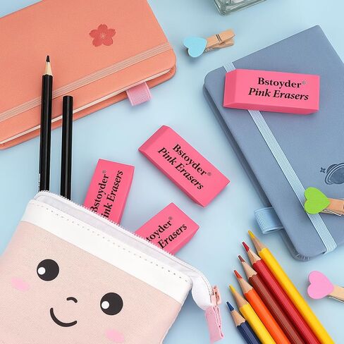 محايات وردية، 120 عبوة من محايات أقلام الرصاص المطاطية للأطفال/الطلاب/المدرسين/الفنانين، محايات مشطوفة ناعمة وردية اللون خالية من اللاتكس للفصول الدراسية والمكتب والمنزل ومستلزمات الاستوديو in Kuwait