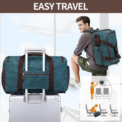 حقيبة سفر واق من المطر حقيبة عطلة نهاية الأسبوع مع حجرة الأحذية حقيبة طوال الليل للرجال حقيبة سفر تحمل الأمتعة باللون الأخضر الفاتح in Kuwait