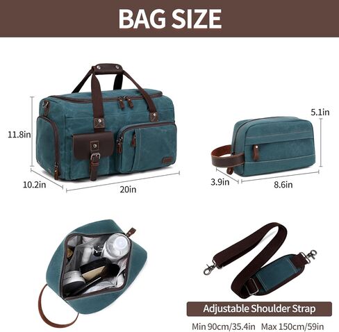 حقيبة سفر واق من المطر حقيبة عطلة نهاية الأسبوع مع حجرة الأحذية حقيبة طوال الليل للرجال حقيبة سفر تحمل الأمتعة باللون الأخضر الفاتح in Kuwait