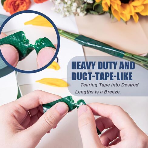 Green Floral Tape - Flower Wrap Adhesive Tape Bouquet Stem Wrapping and Floral Crafts, Wedding Bouquet Tape - 1/2 inch Wide and 180 FT Long in Saudi Arabia