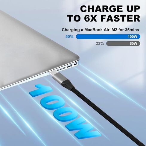 USB C to USB C Cable 60W 3-Pack 3ft/6ft/6ft, Type C Nylon Braided Charging Cord for 17 16 15 Plus, Pro Max,iPad, MacBook, Galaxy S25 S24 23, Switch, and More in Saudi Arabia